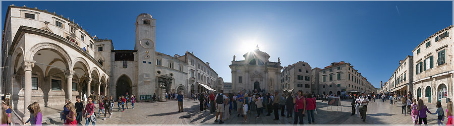 Dubrovnik : Panomorphing de la grande rue à midi. 1/3 Commentaire en cours de rédaction ! www.360x180.fr Selme Matthieu
