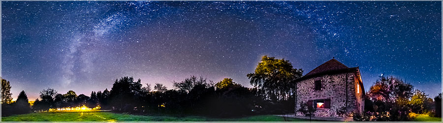 Une belle btisse  Lubersac de nuit Photos de la voie lacte  Lubersac www.360x180.fr Selme Matthieu