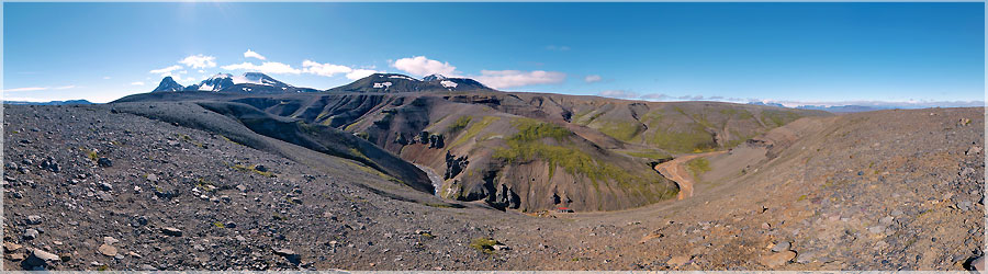 Kerlingarfjoll : la source d'eau chaude vue de la colline Commentaire en cours de rdaction ! www.360x180.fr Selme Matthieu