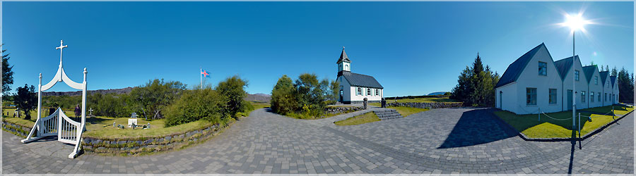 Thingvellir : parvis de l'glise Thingvellir : parvis de l'glise www.360x180.fr Selme Matthieu