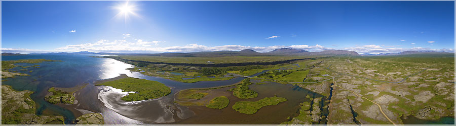 Thingvellir : vue arienne du lac Thingvellir : vue arienne du lac www.360x180.fr Selme Matthieu