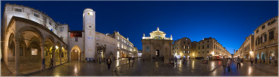 Dubrovnik : Panomorphing de la grande rue à 17h00, heure bleue : 3/3 Commentaire en cours de rédaction ! www.360x180.fr Selme Matthieu