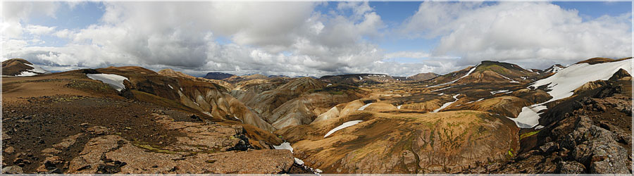 Magnifiques paysages colorés de Svartihryggur Magnifiques couleurs sur les plaines de Svartihryggur lors du trek de Landamannalaugar (couleurs d'origines...)  www.360x180.fr Selme Matthieu